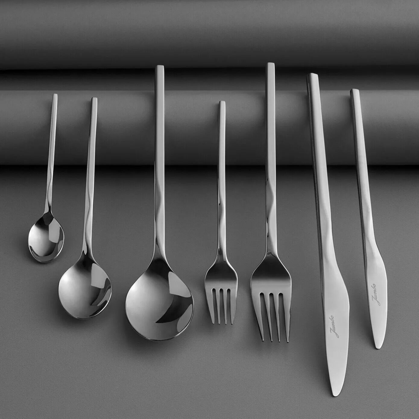 Jumbo Fluctus 84 Parça 12 Kişilik Çelik Çatal Kaşık Bıçak Takımı