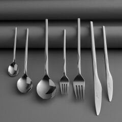 Jumbo Fluctus 84 Parça 12 Kişilik Çelik Çatal Kaşık Bıçak Takımı