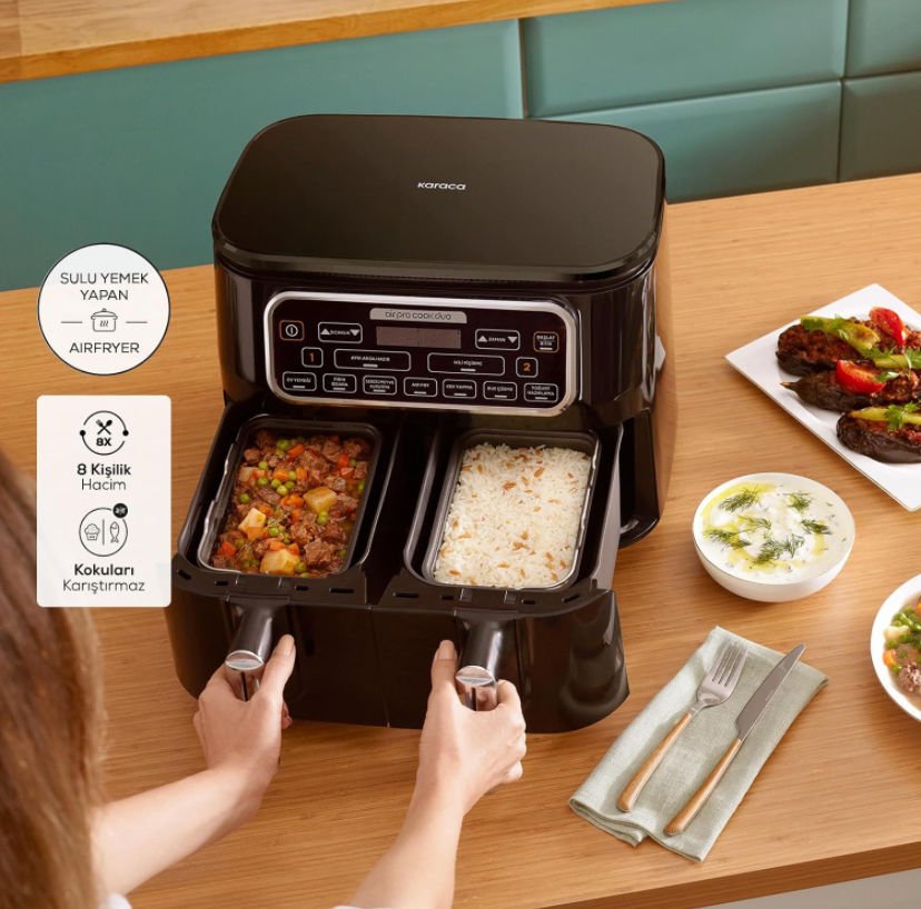 KARACA AIR PRO COOK DUO EV YE. XXXL 8 L AIRFRYER B. COPPER