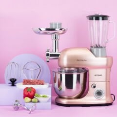 Emsan Bella Gusto Maxi Golden Pink Stand Mikser Mutfak Şefi 1300W 5 Lt