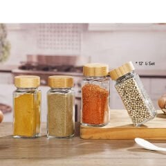 MİEN 12 Lİ CAM BAHARAT SETİ 120 ml