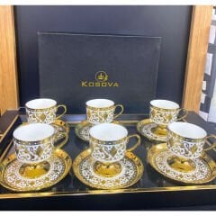 KOSOVA 6 LI 90 CC AYAKLI LÜKS FİNCAN TAKIMI RSY-194 (XANA)