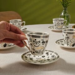 Karaca Animal Garden 6 Kişilik Kahve Fincan Takımı