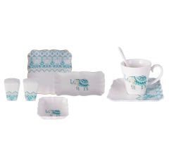 Karaca Marodisa Blue 32 Parça Kahvaltı Takımı Kare