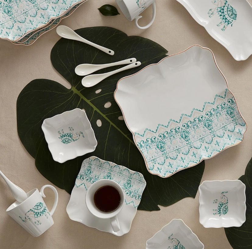 Karaca Marodisa Blue 32 Parça Kahvaltı Takımı Kare