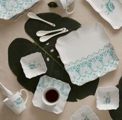 Karaca Marodisa Blue 32 Parça Kahvaltı Takımı Kare