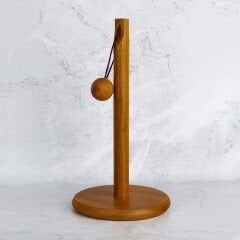 MİEN 30 cm Toplu Akasya Ahşap Kağıt Havluluk | Doğal ve Şık Tezgah Üstü Peçetelik