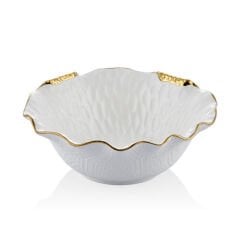 LAMEDORE CURVE BEYAZ GOLD SALATA KASESI 27X27X10,5 CM
