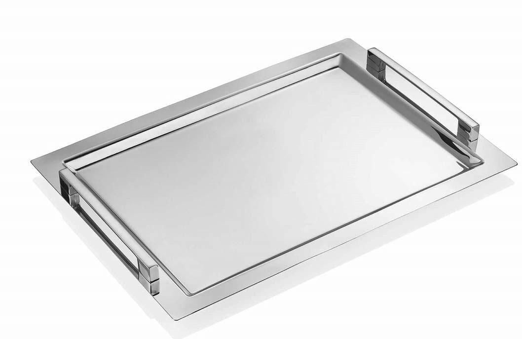 Tiamo Mira Minimal Tasarım Kulplu Çay & Servis Tepsisi – 47,5×32,5 cm