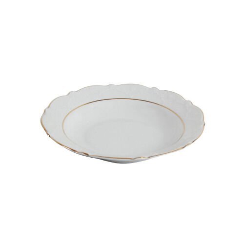 Porland Queen Altın Yaldız Çukur Tabak 22cm