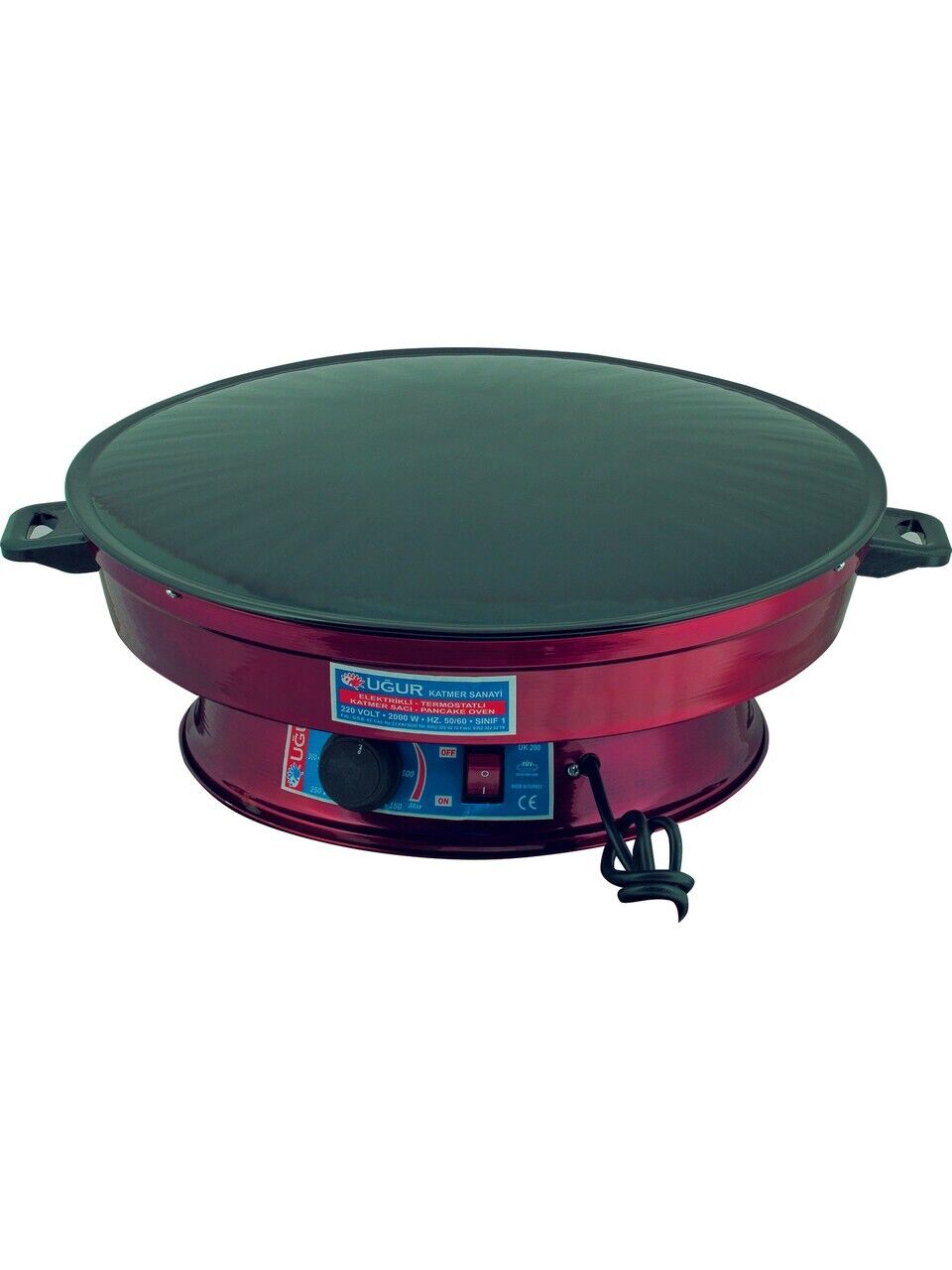 Uğur Büyük Boy Elektrikli Termostatlı Katmer Sacı Yufka Gözleme Sacı