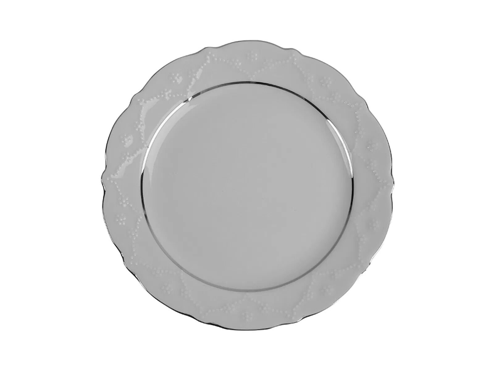 Porland Queen Platin Düz Tabak 21cm