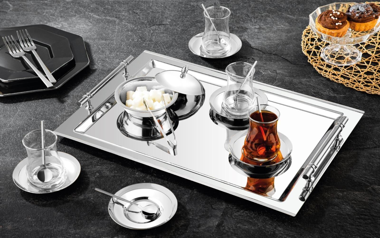 Tiamo Rio 40 Parça Sade Çay Seti – Şık ve Modern Çay Sunum Seti