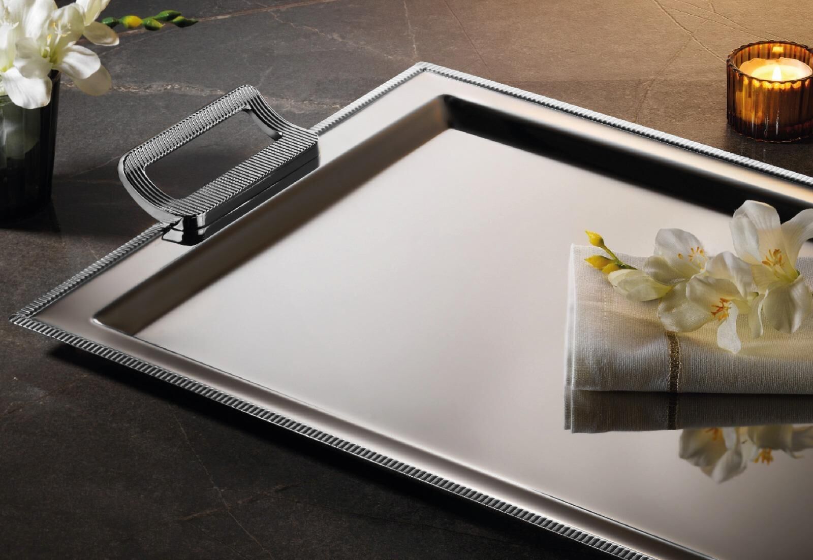Tiamo Mios Sade Çay Tepsisi 47,5 × 32,5 cm – Modern ve Şık Sunum Tepsisi