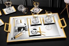 Tiamo Mios 40 Parça Gold Çay Seti – Lüks ve Şık Çay Sunum Takımı