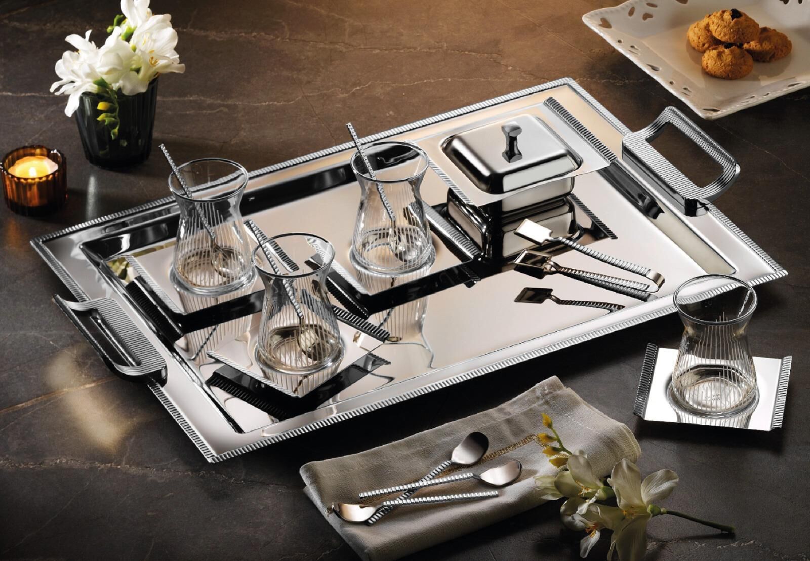 Tiamo Mios 40 Parça Sade Çay Seti – Şık ve Modern Çay Sunum Takımı