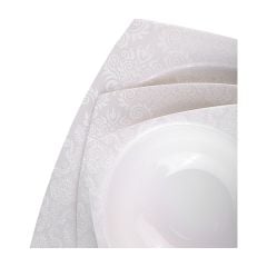 Karaca Fine Bone Ruffle 60 Parça 12 Kişilik Kare Yemek Takımı