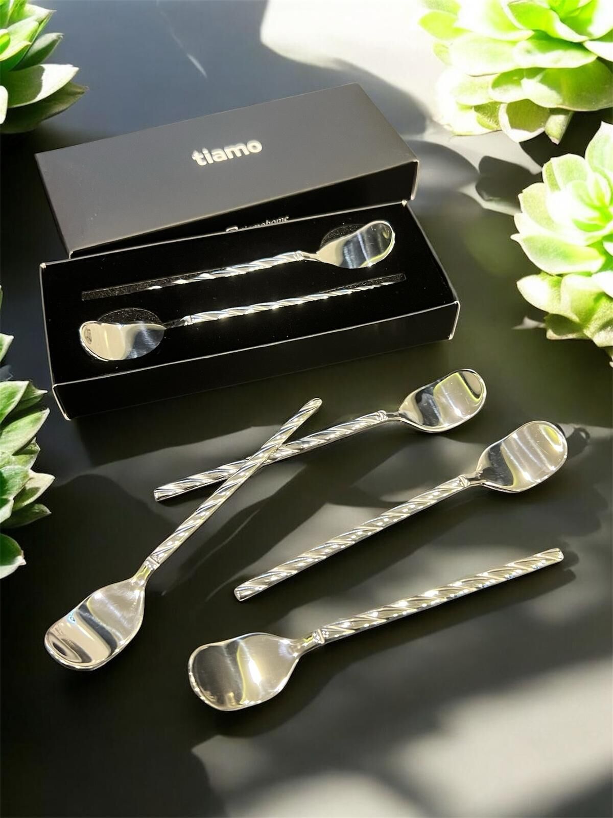 TİAMO ROMA Çay Kaşığı Sade 6’lı Set