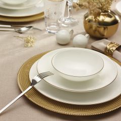 Karaca Fine Pearl Extra Chanak Gold 62 Parça 12 Kişilik İnci Yemek Takımı