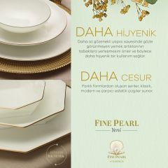 Karaca Fine Pearl Extra Chanak Gold 62 Parça 12 Kişilik İnci Yemek Takımı