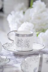 Acar Kieran 6 Kişilik Silver Kahve Fincanı Takımı - 90 ml