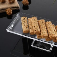 PAŞABAHÇE NUDE Dikdörtgen Ayaklı Cam Servis Tabağı – 95462