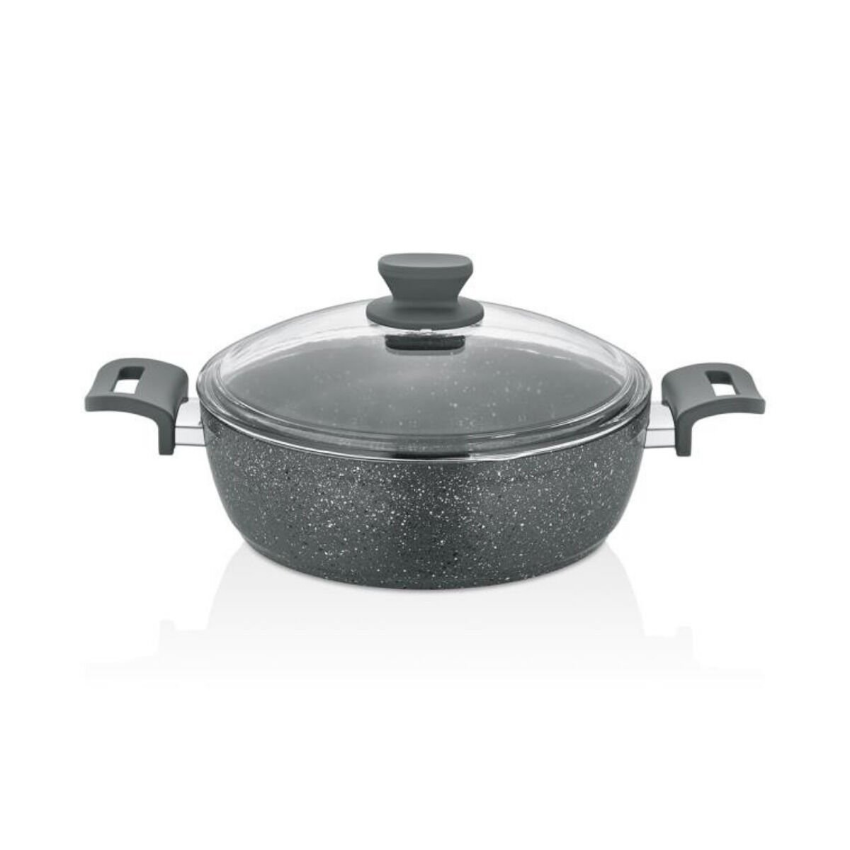 ESRA SONESSA 26 CM Basık Granit Tencere 4 mm – Gri