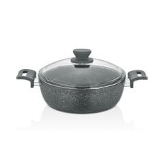 ESRA SONESSA 26 CM Basık Granit Tencere 4 mm – Gri