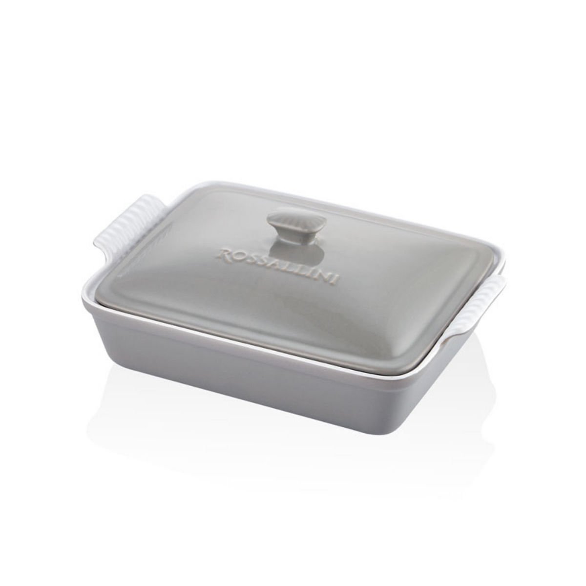 Rossallini Life Dikdörtgen Kapaklı Fırın Kabı 33x23 cm - GRİ
