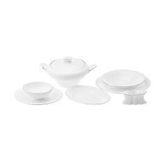 Karaca Red Carpet Collection Fine Pearl Extra Argento 62 Parça 12 Kişilik Yemek Takımı Platin