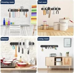 ENFA 55 CM Mıknatıslı Bıçak Askısı – Güçlü Manyetik, Duvara Monte Bıçak Tutucu