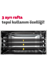 Simfer 4502 Beyaz 45 Litre Turbo Midi Fırın