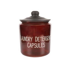 MİEN 3.8 L Cam Deterjanlık – Kapaklı Şık Deterjan Saklama Kavanozu