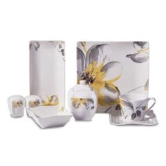 KORKMAZ LİNK COLLECTİON 28 PARÇA KARE KAHVALTI TAKIMI A8571