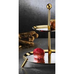 Tiamo Medium Ayaklı Katlı Sunumluk Gold