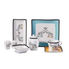 KORKMAZ LİNK COLLECTİON 28 PARÇA KARE KAHVALTI TAKIMI A8584