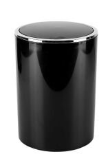 PRİMANOVA Lenox Banyo Mutfak Ofis Çöp Kovası, Siyah, 6 Lt