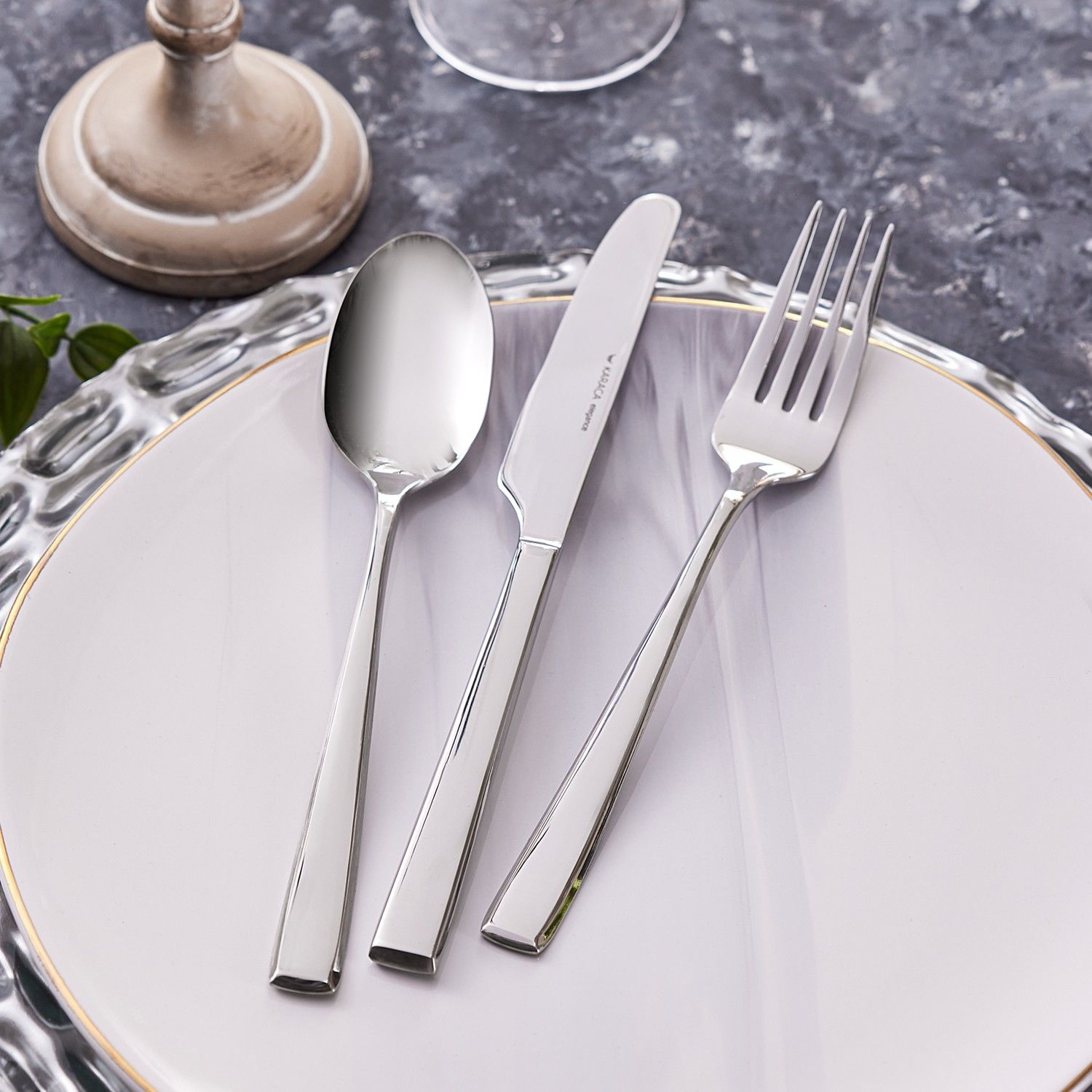 Karaca Linus 84 Parça 12 Kişilik Çatal Kaşık Bıçak Takımı Elegance Kutulu