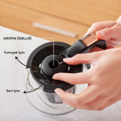 Karaca Hatır Plus 5 in 1 Konuşan Közde ve Sütlü Türk Kahvesi ve Filtre Kahve Makinesi Black Copper