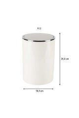 PRİMANOVA Lenox Banyo Mutfak Ofis Çöp Kovası 6 Lt Bej