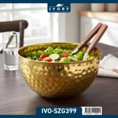 IVORY Gold Paslanmaz Çelik Mikser Kabı 28 cm – Şık ve Dayanıklı Karıştırma Kabı