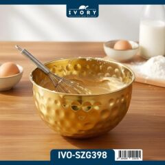 IVORY Gold Çelik Mikser Kabı 24 cm – Şık ve Dayanıklı Karıştırma Kasesi