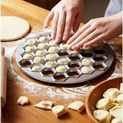 IVORY Çelik Mantı Kalıbı 24,5 cm – Pratik ve Dayanıklı Mantı Yapma Aparatı