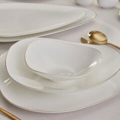 Karaca Red Carpet Collection Fine Pearl Tristan 62 Parça 12 Kişilik Yemek Takımı Gold