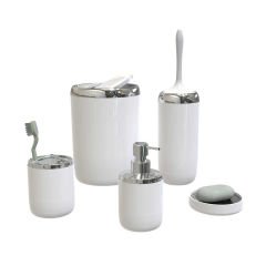 Primanova Lima Xl Krom Dekorlu Banyo Seti / Beyaz