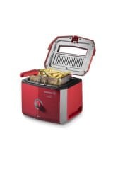 KORKMAZ A486-02 Vertex 900 W 800 gr Isı Ayarlı Fritöz Kırmızı