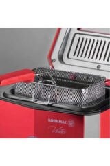 KORKMAZ A486-02 Vertex 900 W 800 gr Isı Ayarlı Fritöz Kırmızı