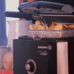 KORKMAZ A486-03 VERTEX FRİTÖZ SİYAH