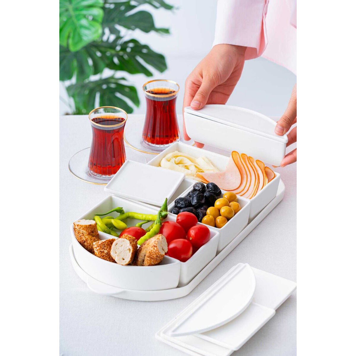 Acar Bianco Perla 6'lı Oval Kahvaltılık