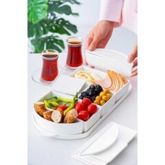 Acar Bianco Perla 6'lı Oval Kahvaltılık